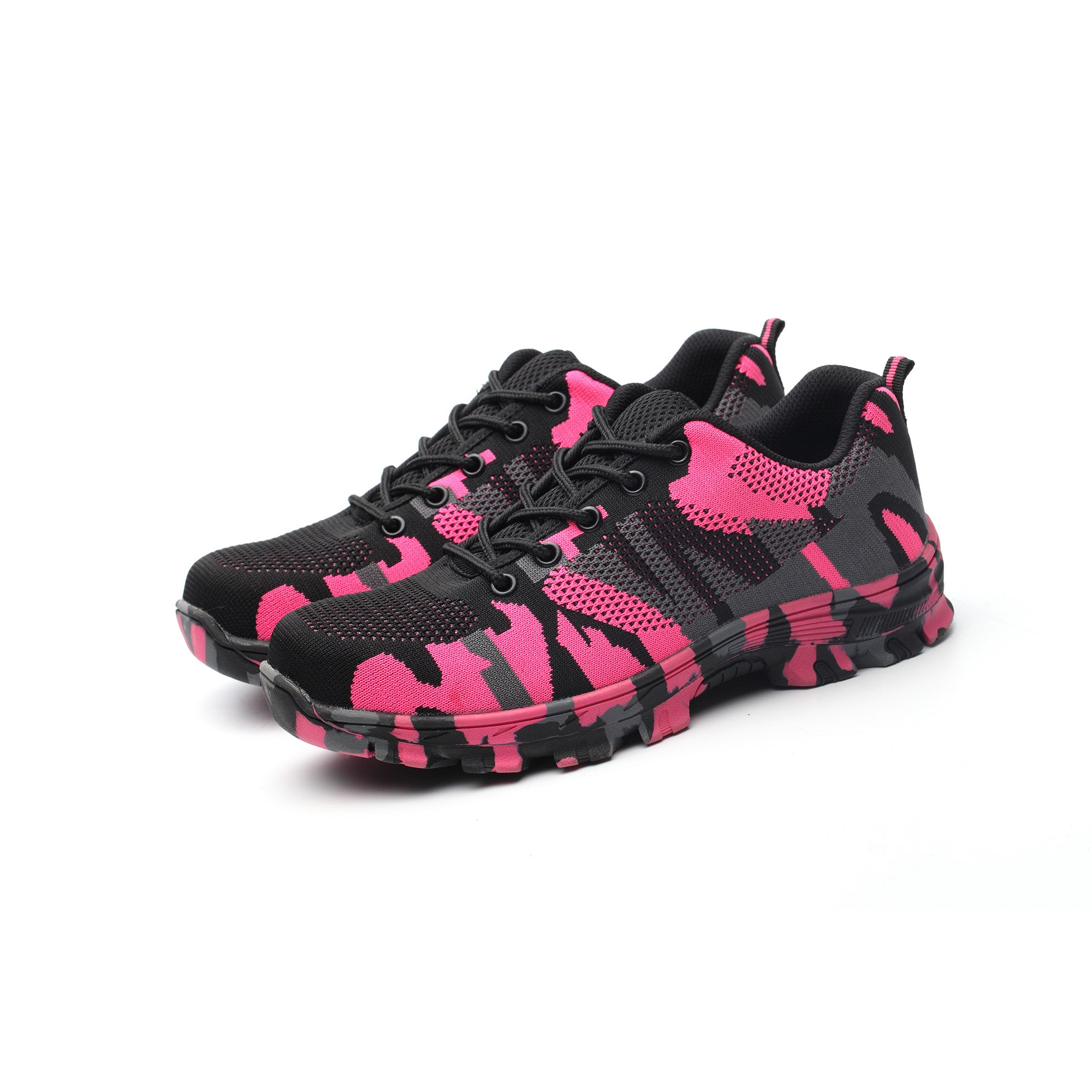 YSK 526: Camo Steel Toe Fashion Shoes (Pink) - YSK (You Should Know) Safety